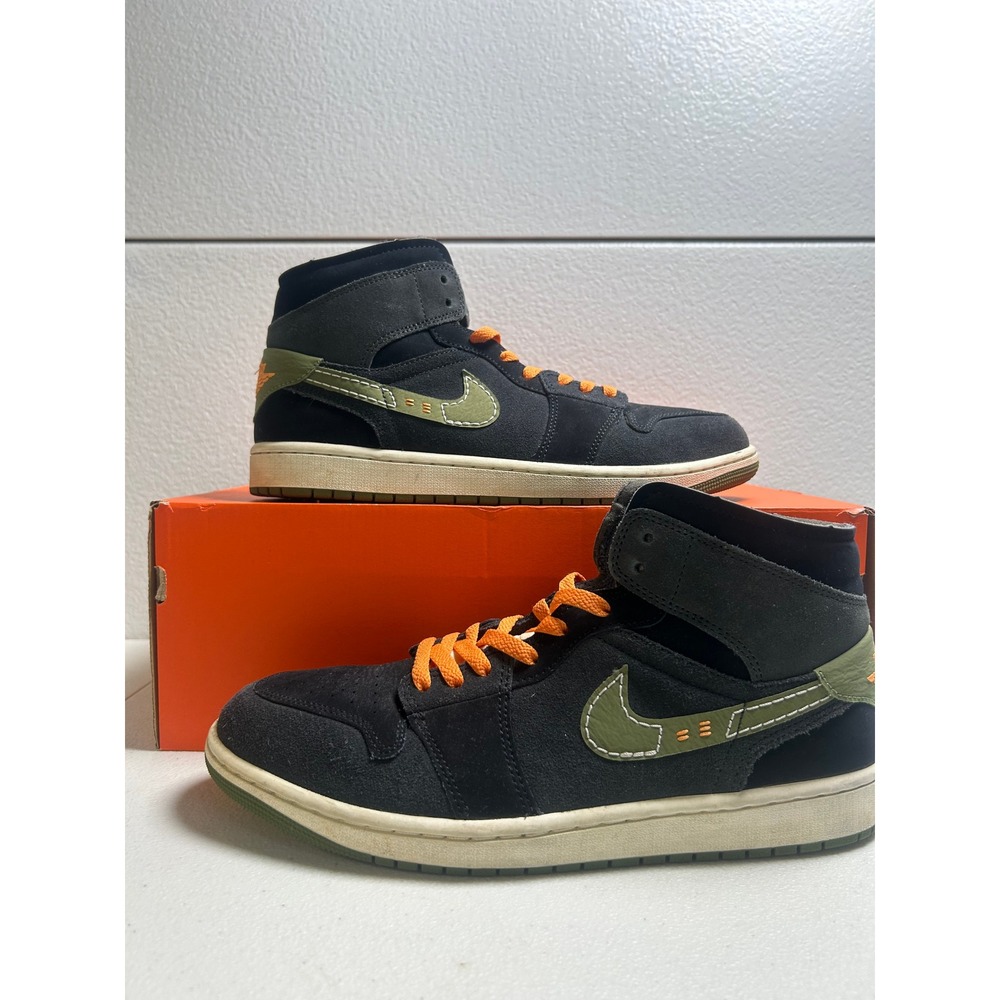 Jordan Air Jordan 1 Mid SE Craft Inside Out Black Men 11 #2819